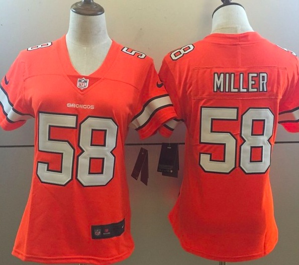 Womens NFL Denver Broncos #58 Miller Color Rush Jersey