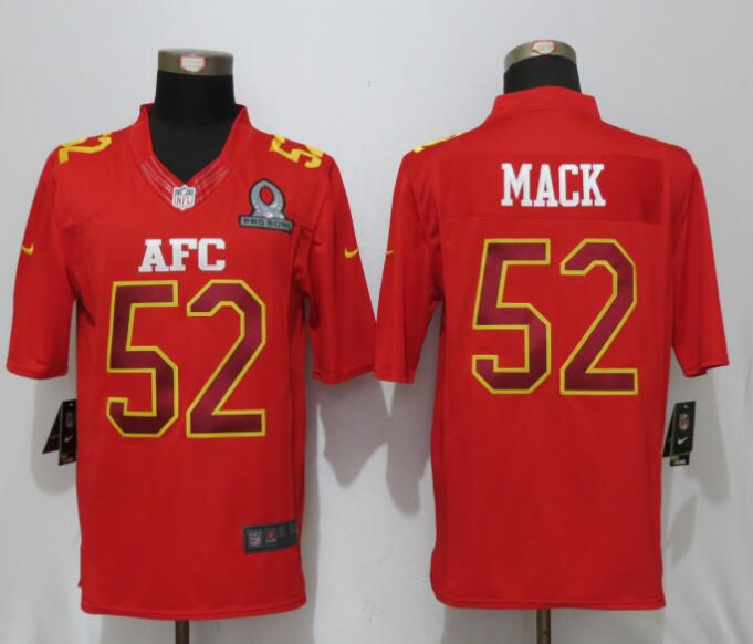 NFL Oakland Raiders #52 Mack AFC All Star Red Jersey