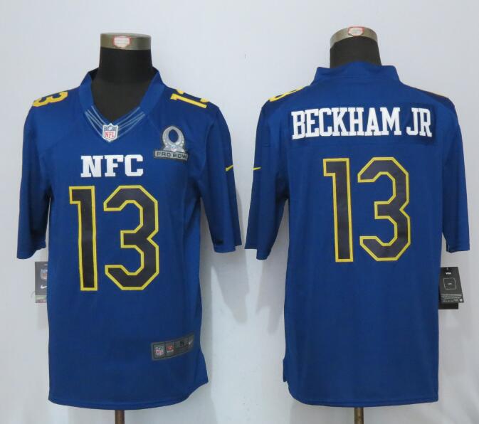 NFL New York Giants #13 Beckham JR NFC All Star Blue Jersey