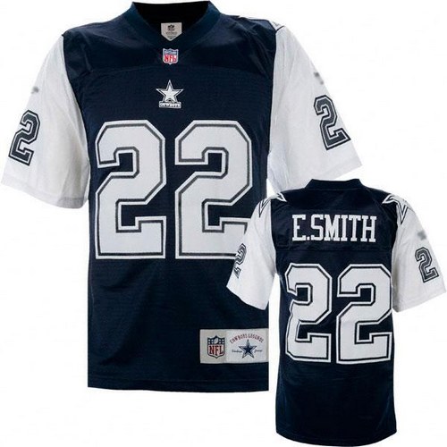 Nike NFL Dallas Cowboys #22 E.Smith Blue Throwback Jersey