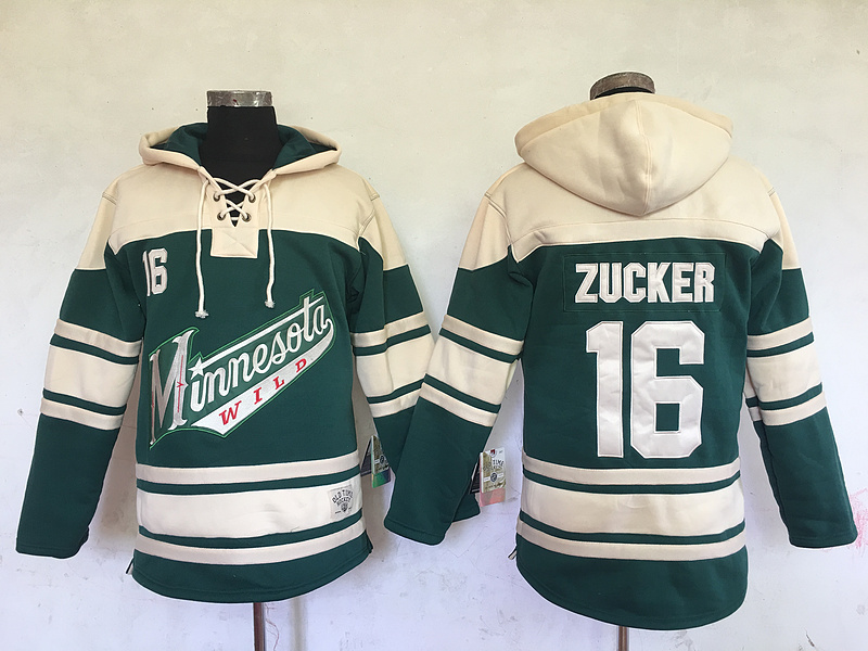 NHL Minnesota Wild #16 Zucker Green Hoodie