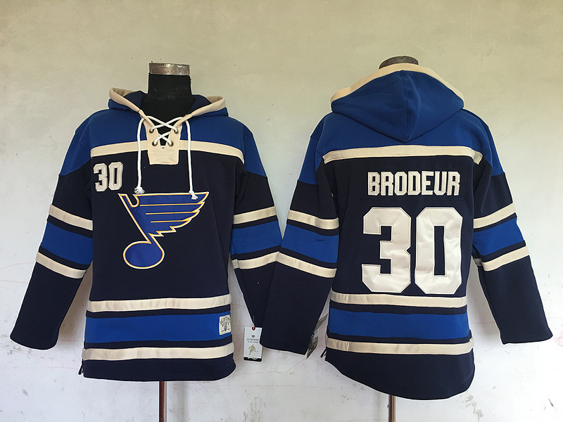 NHL Hoodie St. Louis Blues #30 Brodeur Black Hoodie