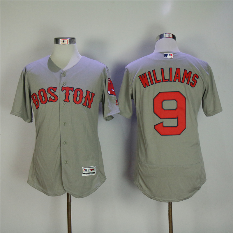 MLB Boston Red Sox #9 Williams Grey Elite Jersey