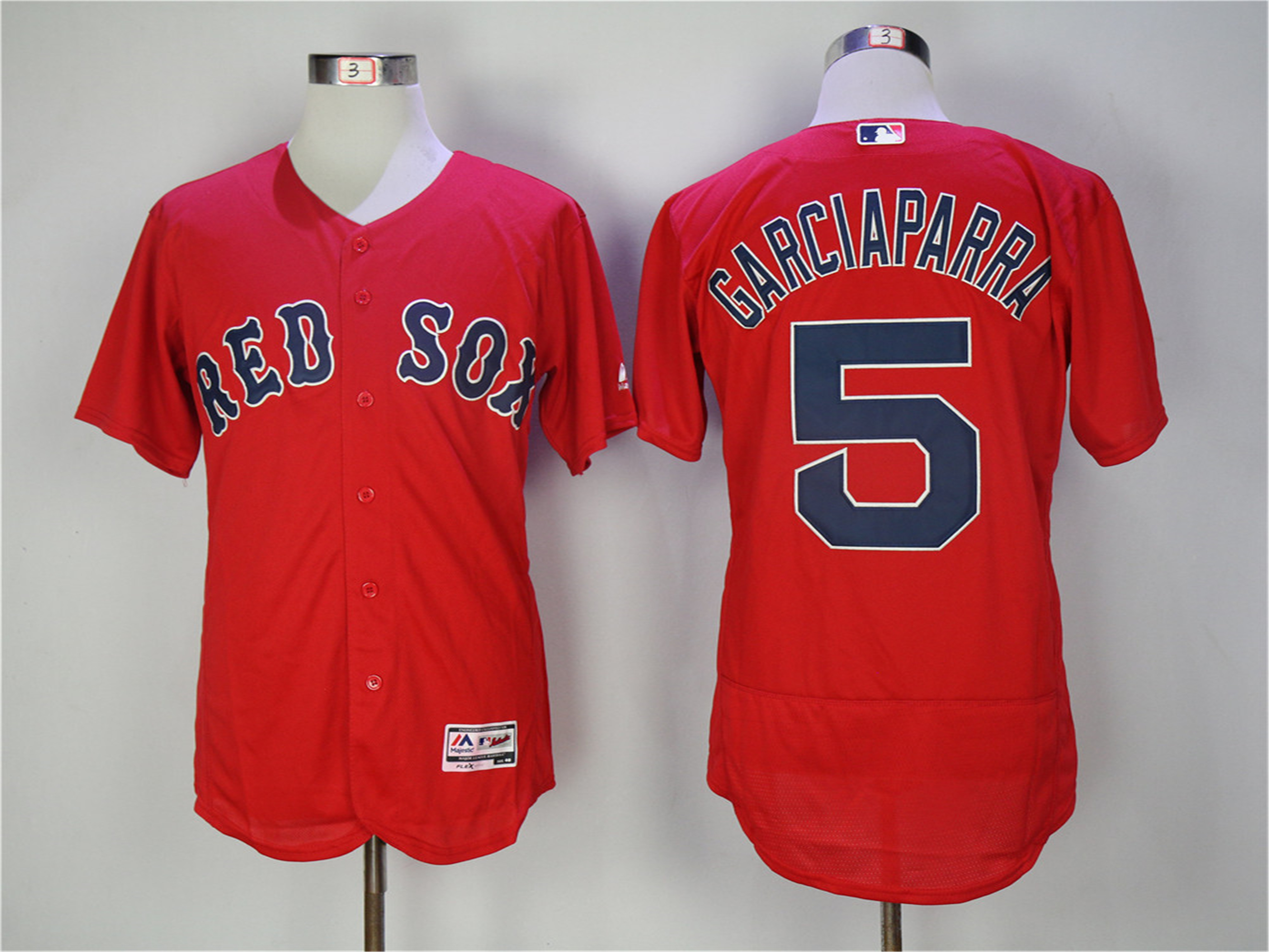 MLB Boston Red Sox #5 Garciaparra Red Elite Jersey