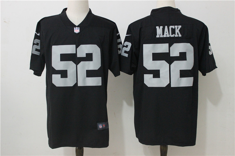 Mens NFL Oakland Raiders #52 Mack Black Vapor Limited Jersey