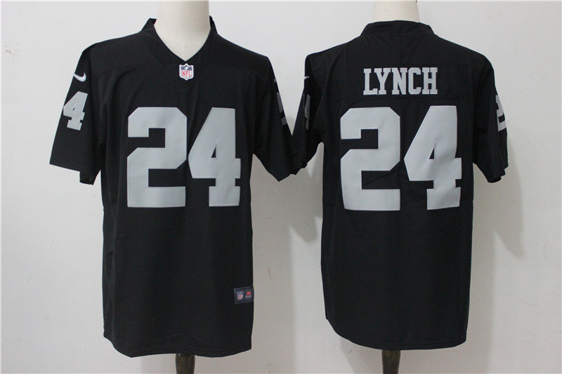 Mens NFL Oakland Raiders #24 Lynch Black Vapor Limited Jersey