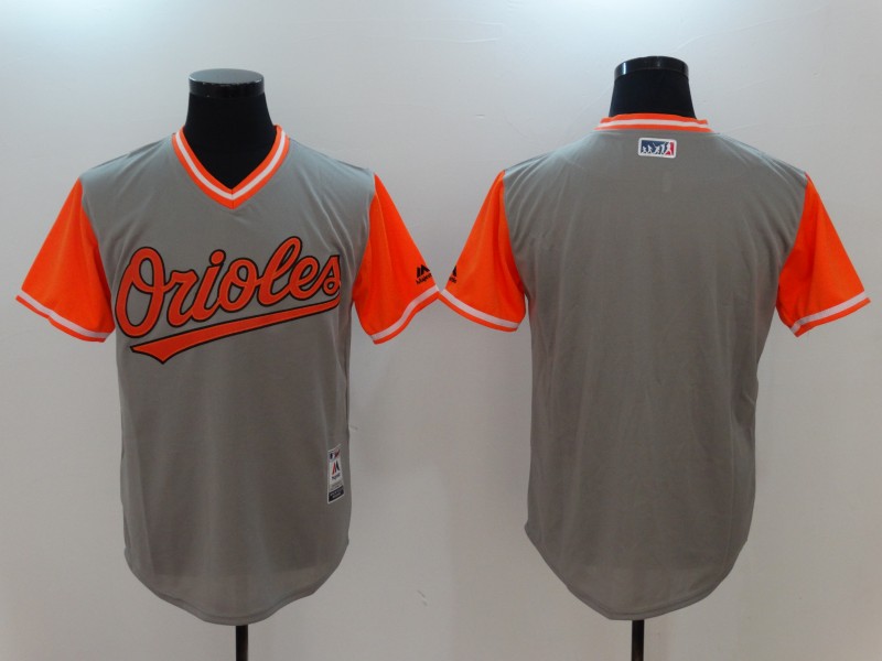 MLB Baltimore Orioles Blank All Rise Grey Pullover Jersey