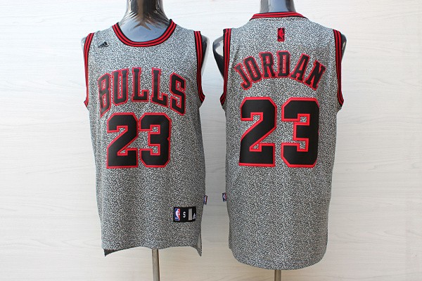 Chicago Bulls #23 Jordan Snowflake grey Jersey