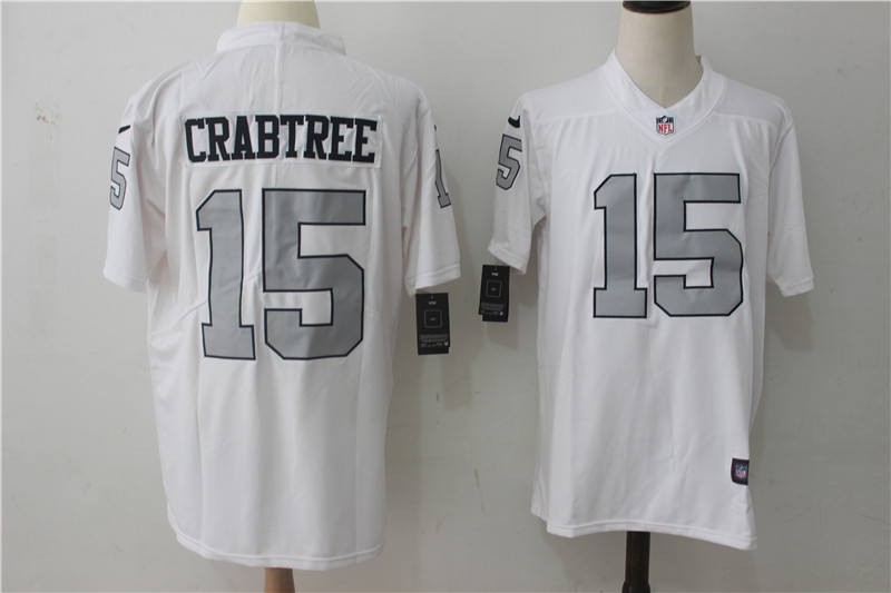 NFL Oakland Raiders #15 Crabtree White Color Rush Jersey