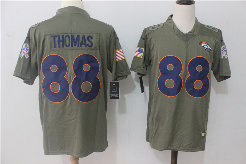Mens Denver Broncos #88 Thomas Olive Salute to Service Limited Jersey