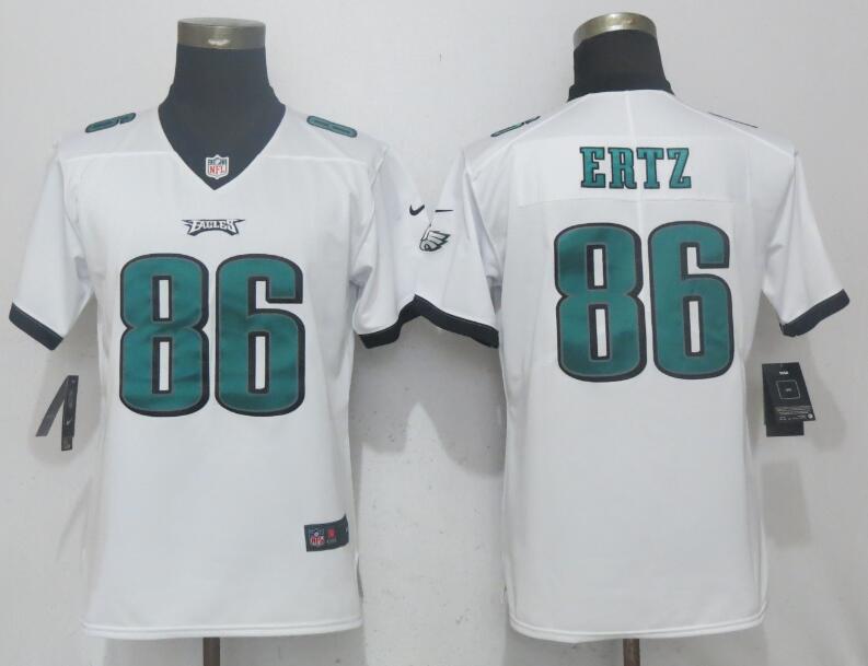 Womens Nike Philadelphia Eagles #86 Ertz White Jersey