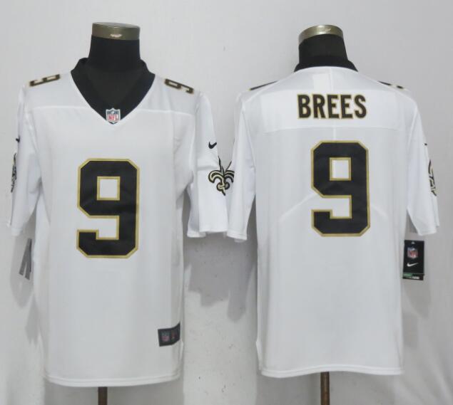 NFL New Orleans Saints #9 Brees White Vapor Limited Jersey