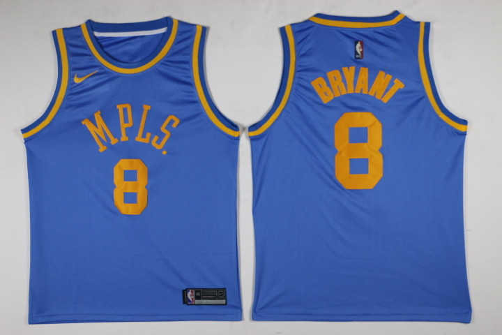 Baby Blue Bryant Jersey, NBA Los Angeles Lakers #8 Jersey