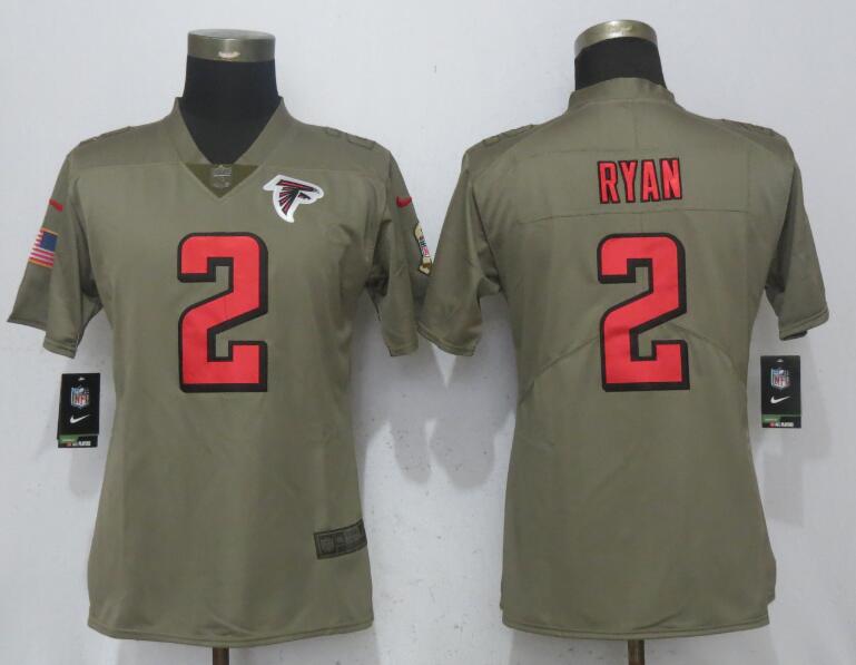 Womens Altanta Falcons #2 Ryan Olive Salute to Service Limited Jersey