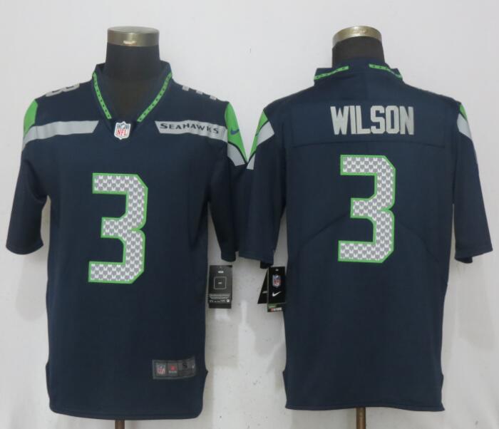 Mens NFL Seattle Seahawks #3 Wilson D.Blue Vapor Limited Jersey