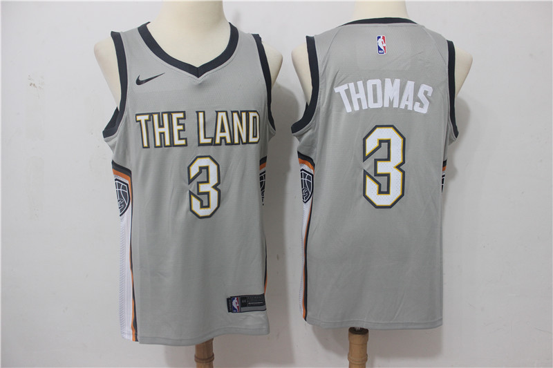 Nike NBA Cleveland Cavaliers #3 Thomas Grey New Jersey 
