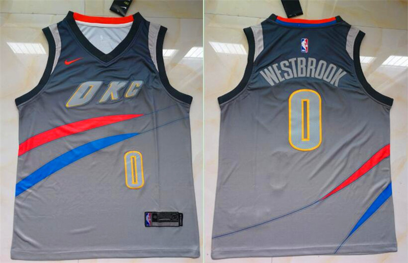 NBA Oklahoma City Thunder #0 Westbrook Black New Jersey