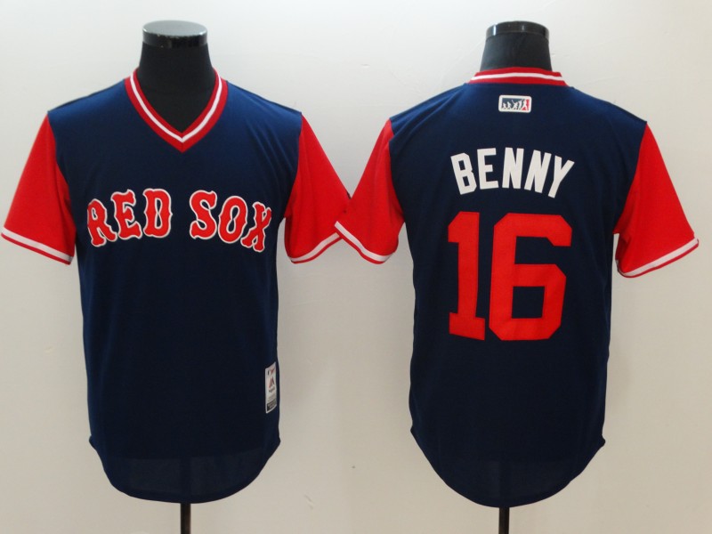 MLB Boston Red Sox #16 Benny All Rise D.Blue Pullover New Jersey