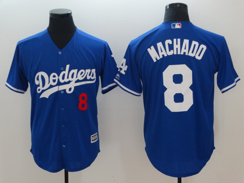 MLB Los Angeles Dodgers #8 Machado Blue Jersey