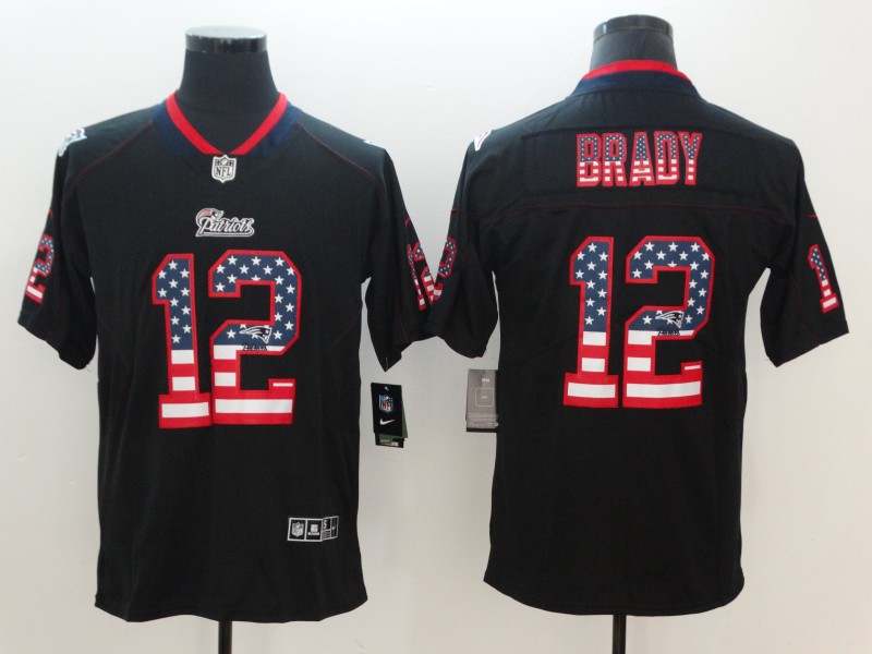 NFL New England Patriots #12 Brady USA Flag Jersey