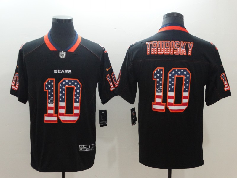 NFL Chicago Bears #10 Trubisky USA Flag Jersey