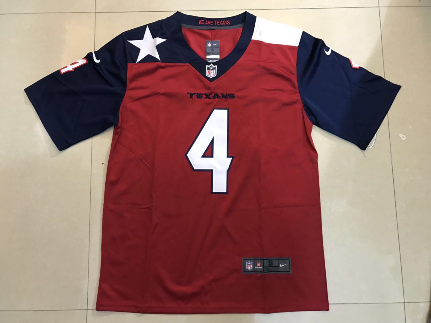 NFL Houston Texans #4 Watson Red Vapor Limited New Jersey