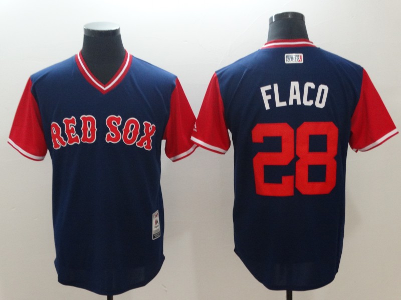 MLB Boston Red Sox #28 Flaco Nickname Pullover Jersey