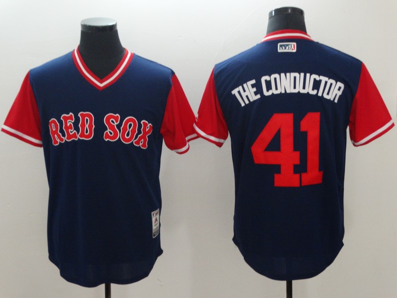 MLB Boston Red Sox #41 The Conductor Nickname Pullover Jersey