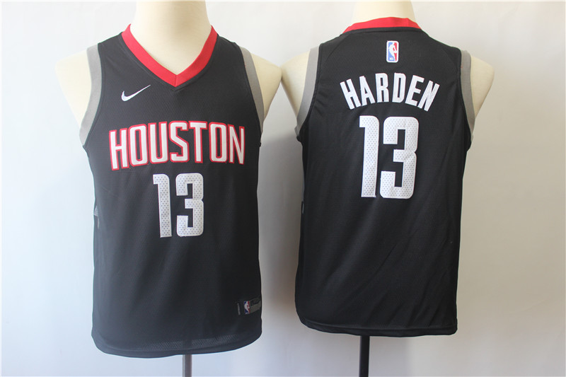 Kids NBA Houston Rockets #13 Harden Black Jersey