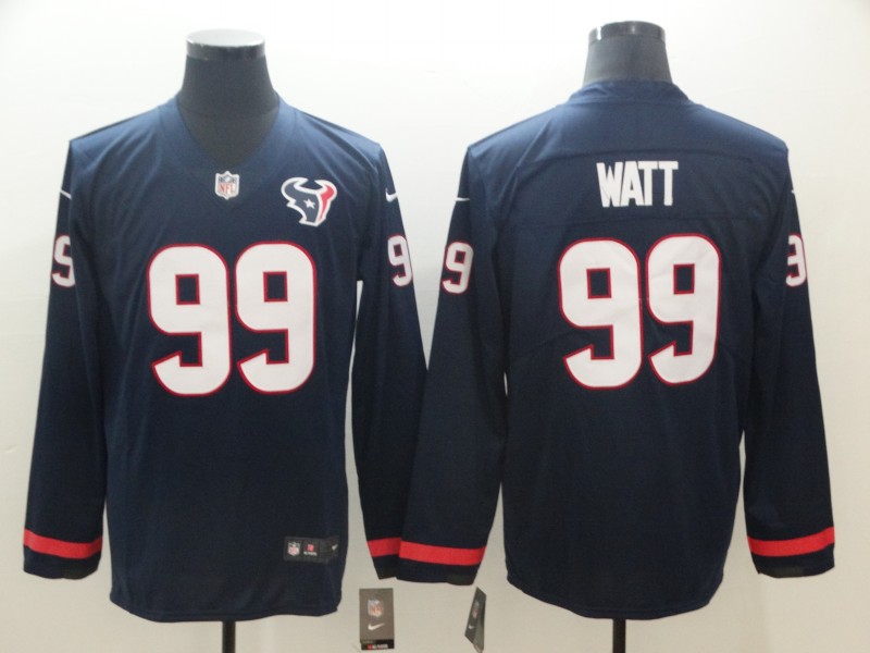 Houston Texans #99 Watt Long-Sleeve Jersey