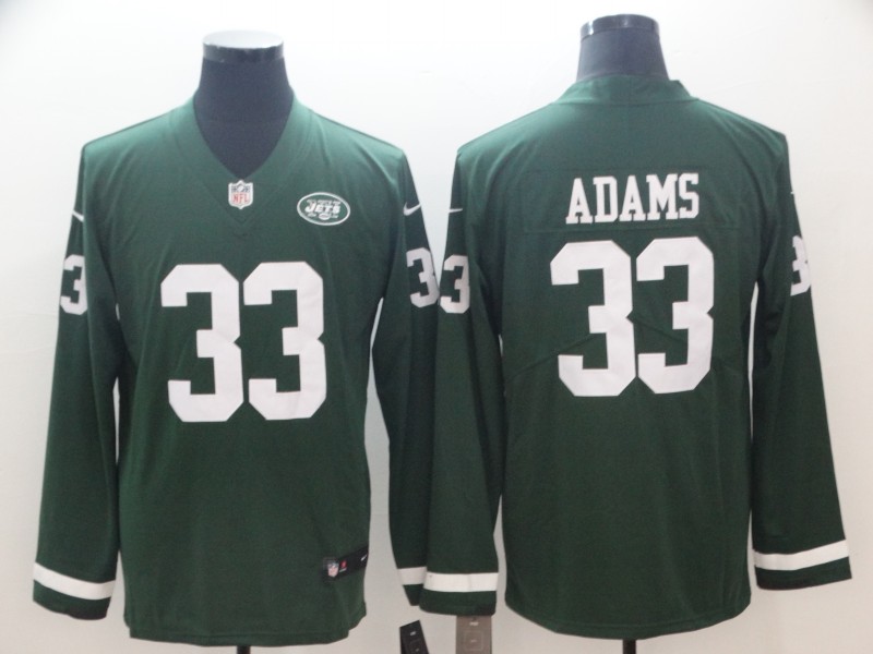 New York Jets #33 Adams New Long-Sleeve Stitched Jersey