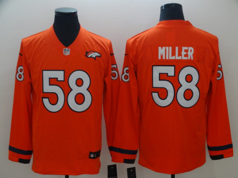 Denver Broncos #58 Miller New Long-Sleeve Stitched Jersey