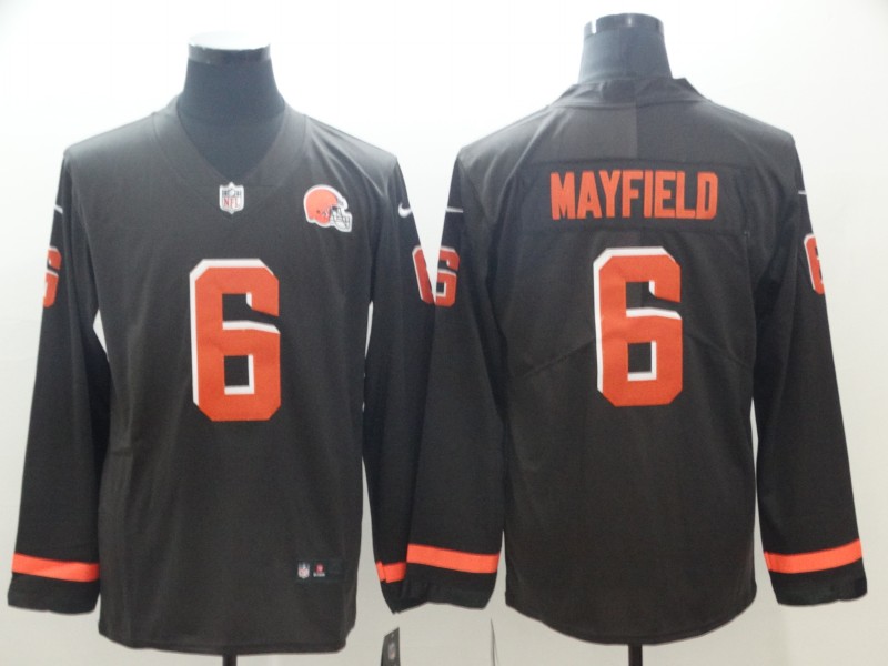 Cleveland Browns #6 Mayfield Long Sleeve New Jersey