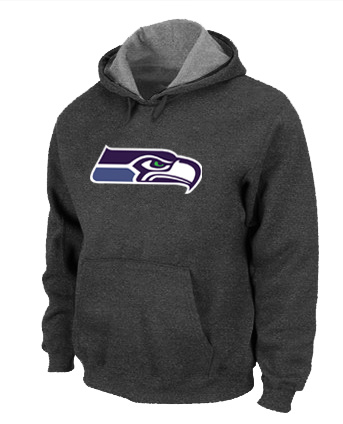 Seattle Seahawks Logo Pullover Hoodie D.Grey