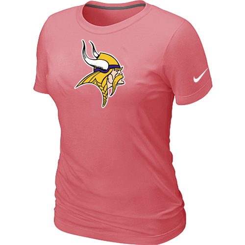  Minnesota Vikings Pink Womens Logo TShirt 6 