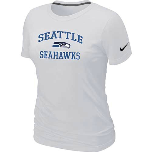  Seattle Seahawks Womens Heart& Soul White TShirt 23 