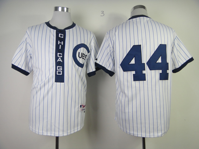 MLB Chicago Cubs #44 Authentic 1909 Turn The Clock Jersey White