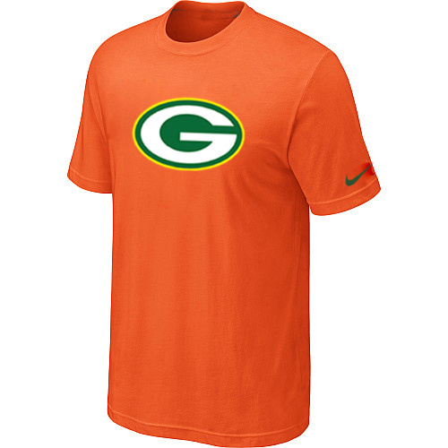  Green Bay Packers Sideline Legend Authentic Logo TShirt Orange 163 