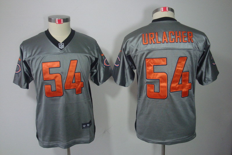 NFL Chicago Bears #54 Urlacher Youth Grey Lights Out Jersey