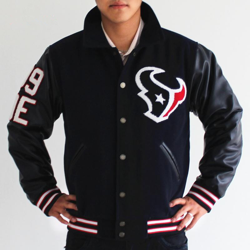 2013 New NFL Houston Texans #99 J.J. Watt Authentic Wool Jacket Mitchell&Ness