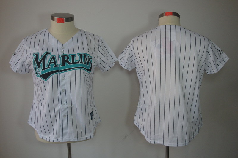 MLB Florida Marlins Blank White Jersey