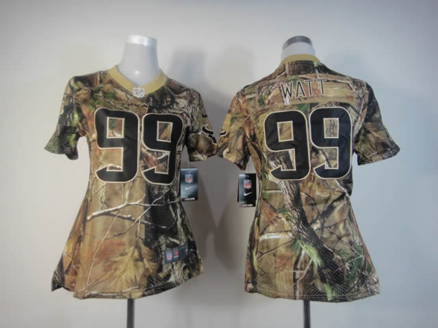 NFL Nike Houston Texans #99 Watt Camo Women Jersey