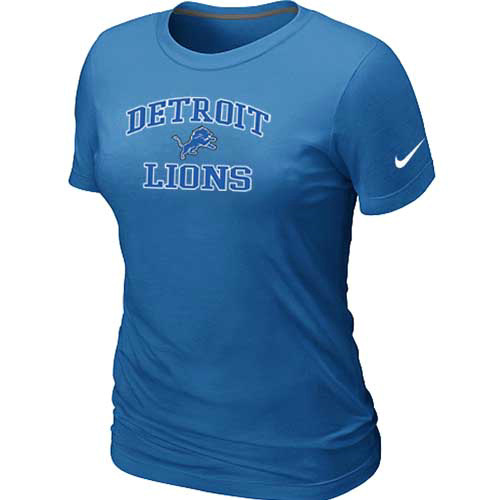  Detroit Lions Womens Heart& Soul L-blue TShirt 43 