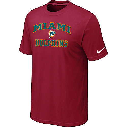  Miami Dolphins Heart& Soul Redl TShirt 66 