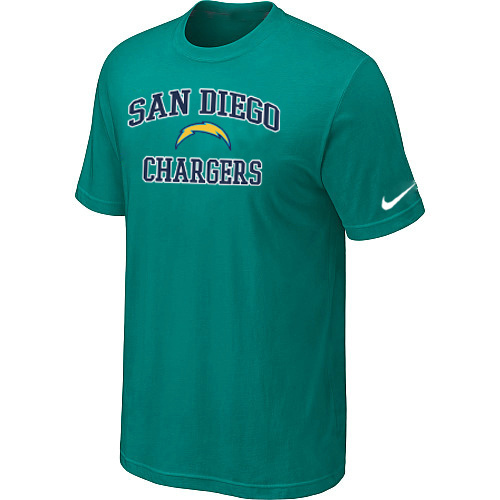  San Diego Chargers Heart& Soul Green TShirt 81 