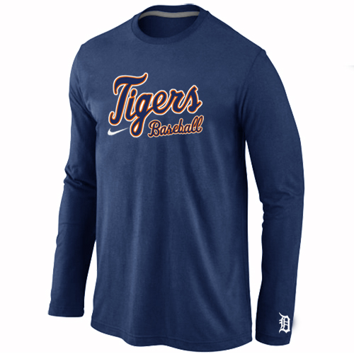 Nike Detroit Tigers Long Sleeve T-Shirt D.Blue