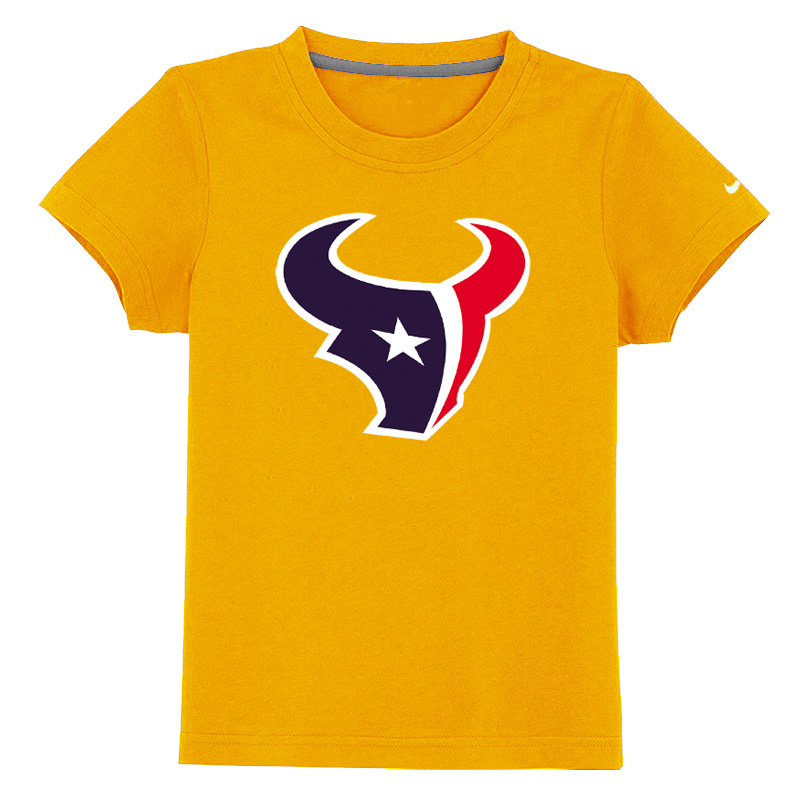 Houston Texans Sideline Legend Authentic Logo Youth T Shirt Yellow