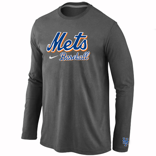 Nike New York Mets Long Sleeve T-Shirt D.Grey
