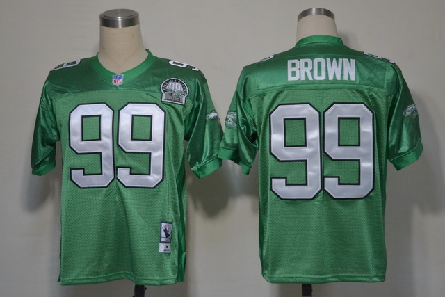 NFL Jerseys Philadelphia Eagle 99 Jerome Brown Throwback Green