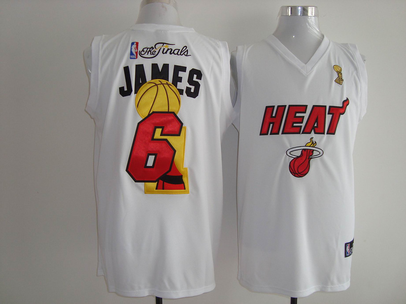 2013 NBA champion Miami Heat #6 James White the Finals Jersey